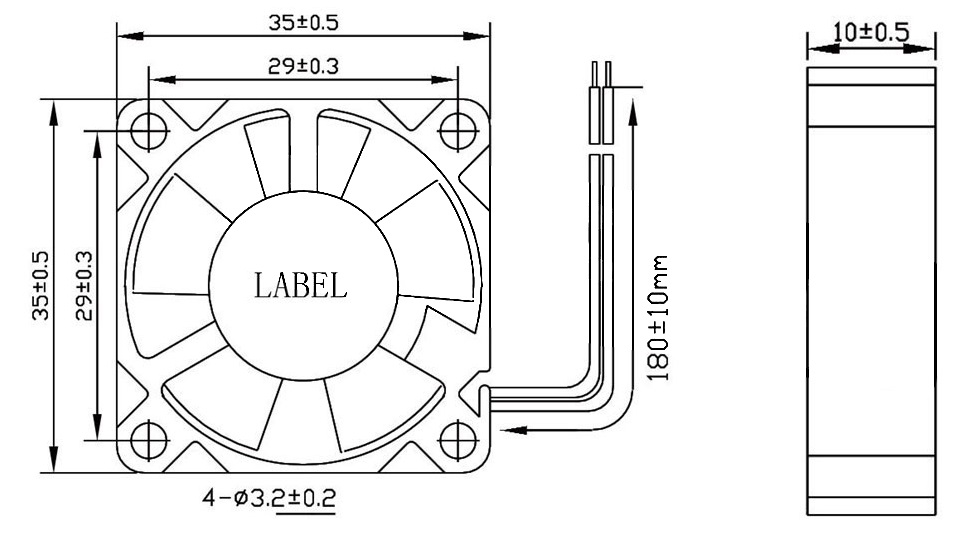 MFD3510 Dimensions